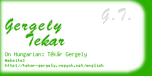 gergely tekar business card